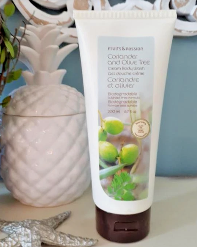 If you love the Fruits & Passion Coriander and Olive Tree line for the hands you will love the now d...