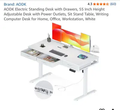 AODK Electric Standing Desk with Drawers, View more
