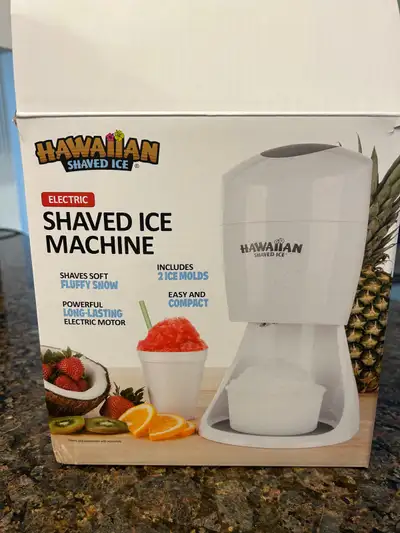 Brand new shaved ice machine. Bought for $100 asking $70 Got two for birthday presents only need one