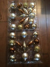 30 glass Christmas ornaments