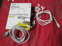 Câbles adaptateurs chargeurs USB SATA Molex Ligthning eSATA