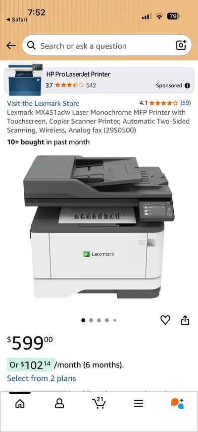 Lexmark printer, View more