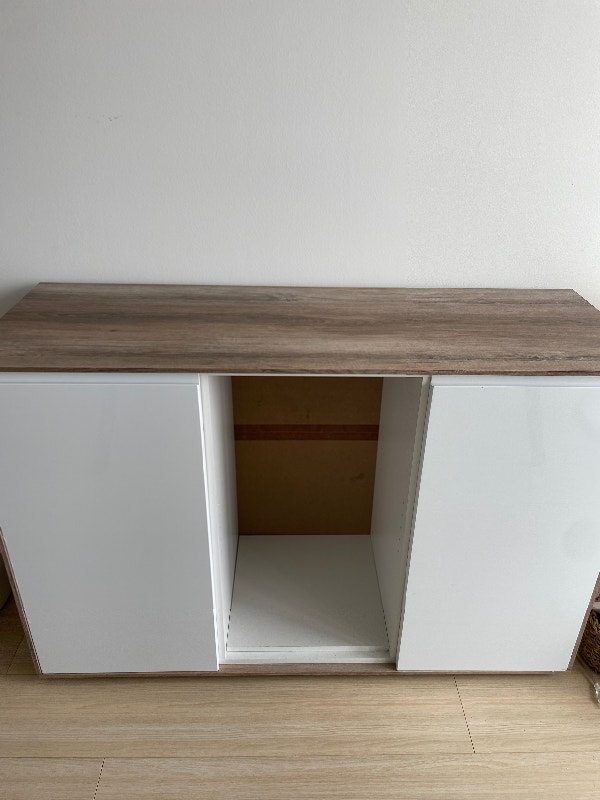 Structube 2door white & oak colour Sideboard / Hutches