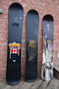 3 boards snowboard snowboards fiberglass Lamar & 154 142 cm long