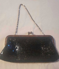 METAL BEADED EVENING BAG 