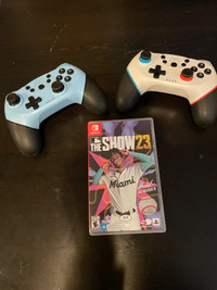 A pair off week old retro Nintendo Switch controllers + 2023 MLB