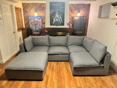 Modular Sectional with Ottoman - 5 pcs, View more