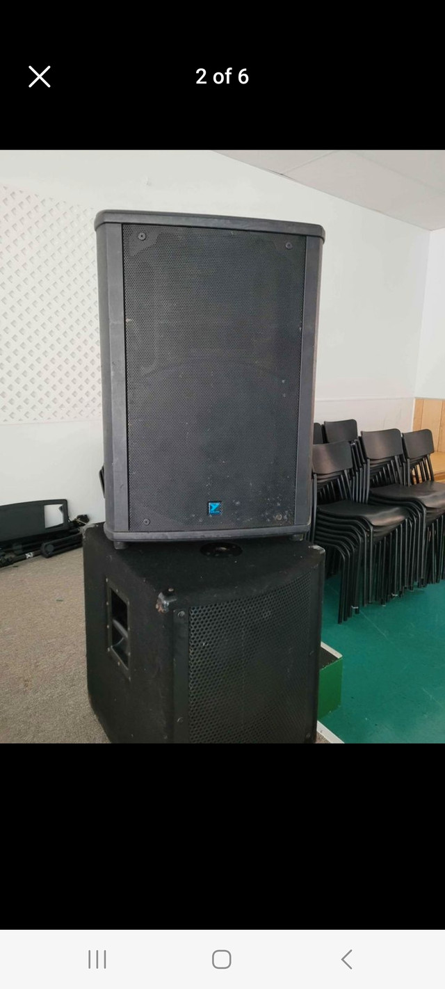 Yorkville powered speakers and stands for sale in Performance & DJ Equipment in Corner Brook
