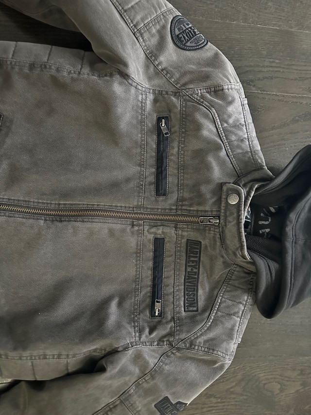 Harley Davidson thinsulate lined biker jacket meduim in Men's in Markham / York Region - Image 2