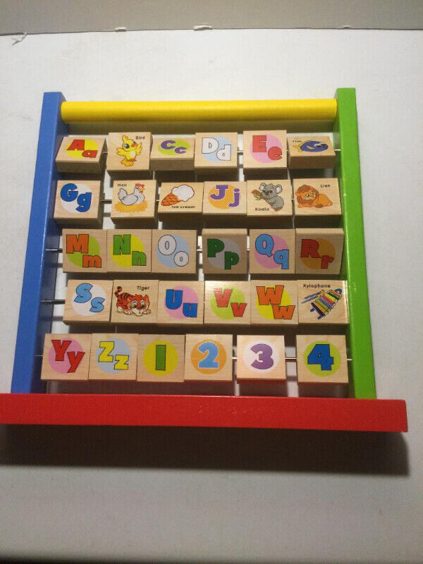Abacus - Alphabet and Animals Wooden Toy in Toys & Games in Hamilton