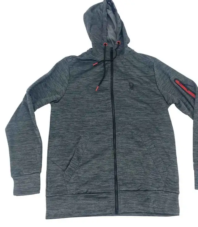 Brand New Spyder Active Men’s Hooded Full Zip Jacket - Grey in Men's in Calgary - Image 10