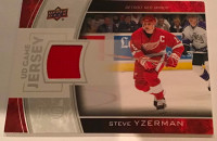 Detroit Red Wings Great Steve Yzerman UD Game Jersey Card $15