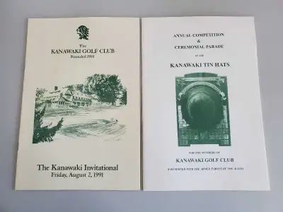 Kahnawake golf club event Booklets $10 each or 2 for $15 Kanawaki Golf Club Invitational Booklet 199...