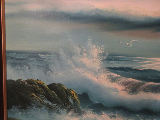 Large Seascape oil on canvas, original by K Samuel, 44"W X 31" H in Arts & Collectibles in Mississauga / Peel Region - Image 3