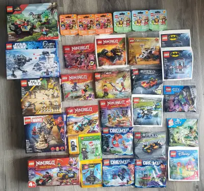 Lego lot 32 items Polybags Minifigures box set Star wars ninjago, View more