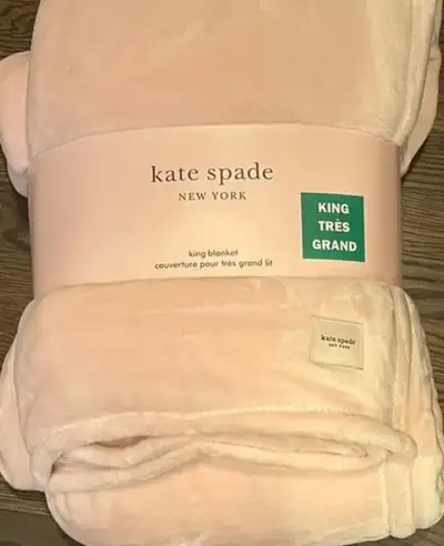 Kate Spade King blanket - blush pink, View more
