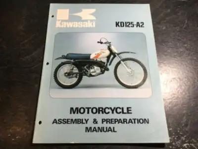 1976 Kawasaki KD125-A2 Motorcycle Assembly & Preparation Manual p/n 99931-531-01| Kawasaki Heavy Ind...