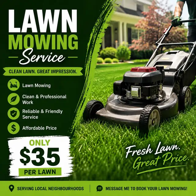  Lawn Mowing Service – Only $35! 