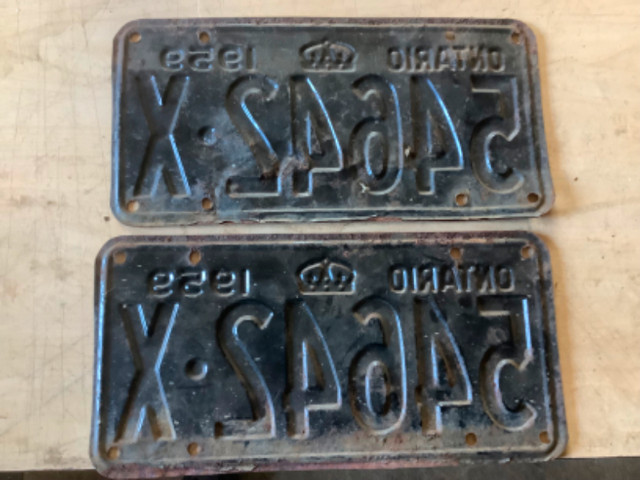 1959 Ontario license plates in Other in Thunder Bay - Image 2