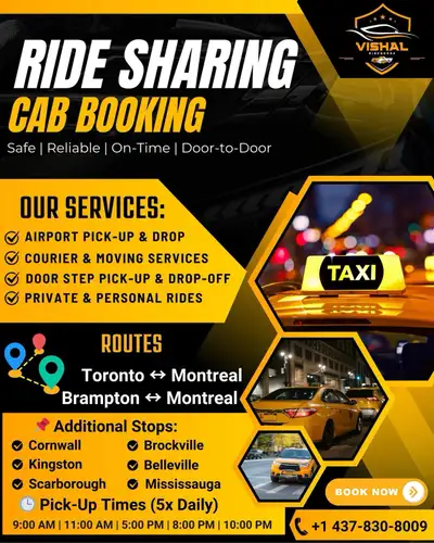 Toronto To Montreal Rideshare, View more
