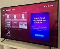 55 inches 4K Roku TCL smart TV