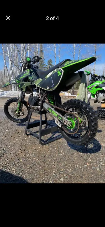 I'm selling my used Kawasaki KX65, a compact motocross bike perfect for young riders looking to deve...