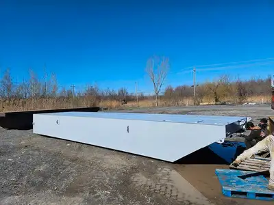 Brand new sectional barges for sale. $40,000 plus tax 10 ft. X 40 ft. X 5 ft. Transportable by truck...