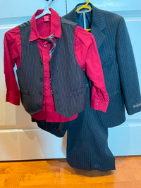 Boys size 7 suit (Robert Allan) & boys pant set
