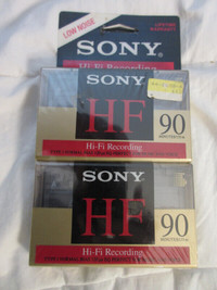 Lot:  2 pack Sony HF90 Cassette tapes new