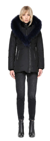 New Mackage Adali Down Coat With Fur Collar - Black XS