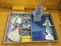 Disney magnetic wooden dress up doll set with Anna & Cinderella