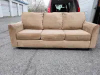 Solid beige sofa