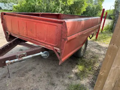Trailer made from a 1968 Ford F100 truck bed and frame registered as a 1992 homebuilt trailer. New h...