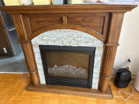 Electric fireplace with heating 