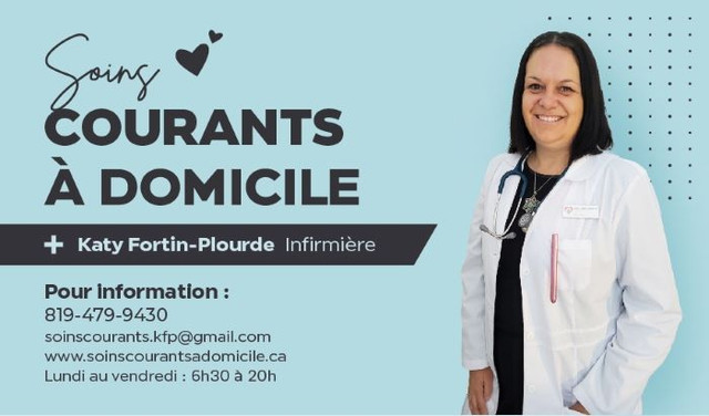 SOINS COURANTS À DOMICILE, Katy Fortin-Plourde Infirmière dans Services de Santé et Beauté  à Drummondville - Image 2