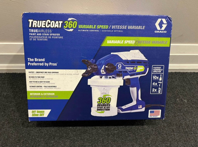 Graco TrueCoat 360 variable speed paint and stain sprayer CAN283 in Power Tools in City of Toronto