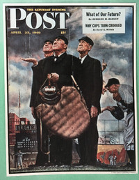Norman Rockwell Saturday Evening Post Embossed Metal Sign