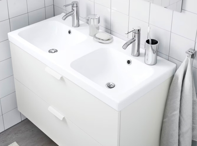 ODENSVIK Double Bowl Sink, 47 1/4x19 1/4x2 3/8" in Cabinets & Countertops in Regina