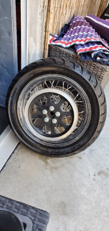 Harley-Davidson  Dyna rear wheel complete in Motorcycle Parts & Accessories in Winnipeg - Image 2