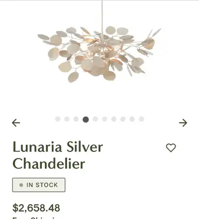 Chandelier - Lunaria brand new $2600 value, View more