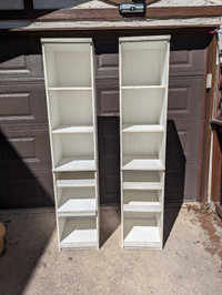 Twin book shelves