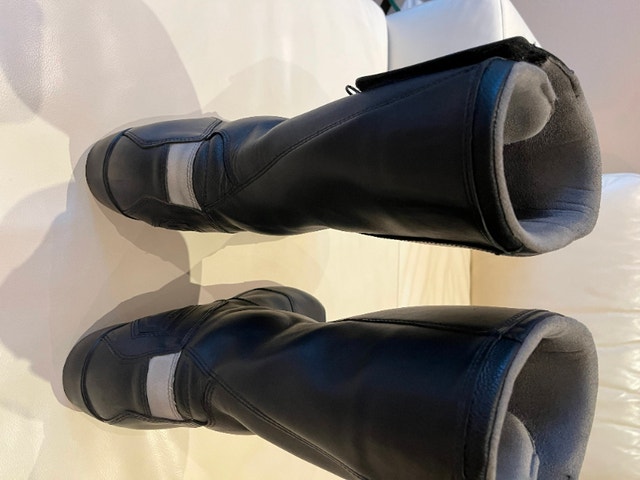 As New BMW GTX Pro Touring 2 Full Leather Motorcycle Boots Sz 45