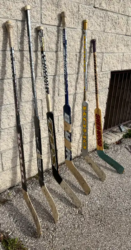 10 TOTAL -SOME NEW OLD STOCK GOALIE HOCKEY STICKS - 1 AUTO in Hockey in Mississauga / Peel Region - Image 6