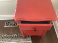 Red side tables