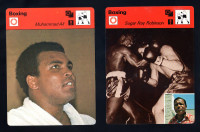 1977-79 Sportscaster Card boxe lot ALI,ROBINSON,FOREMAN,FRAZIER+