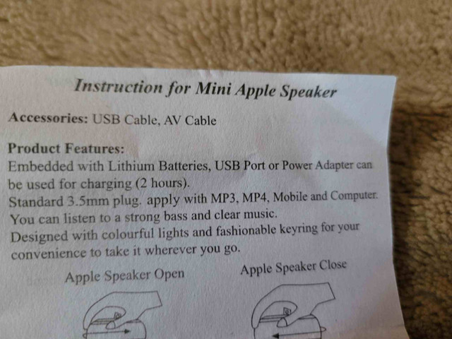 USB Apple Shaped Mini Speaker. in Speakers in Cambridge - Image 3