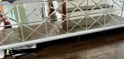 Elegant mirrored credenza cabinet, View more