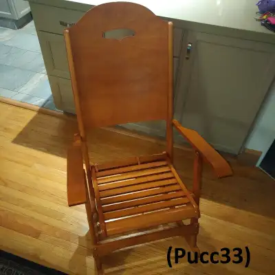 Rocking Chair - St-Clement, Mod 418, Maple Folfing Rocking Chair, View more