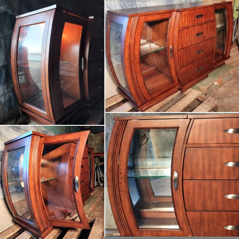 NEW Buffet w/ Curved Sides w/ Wall Mirror *OBO* Hutches