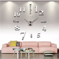 3D Wall Clock Mirror Wall Stickers Creative DIY Wall Clocks Remo